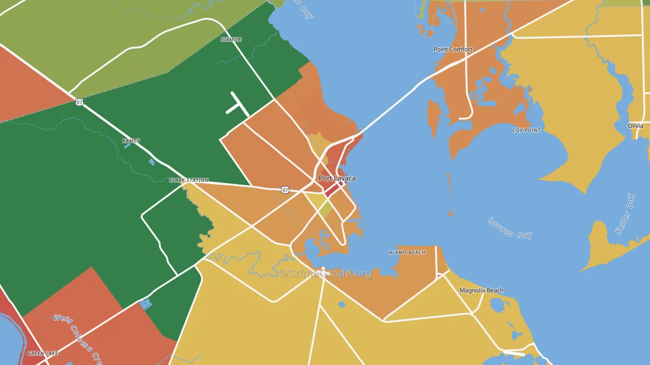 77979, TX Map of Theft Rates