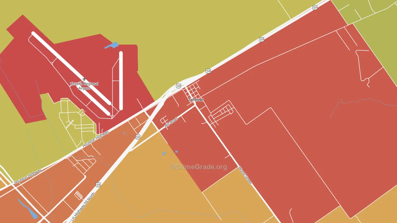 77988, TX Map of Theft Rates