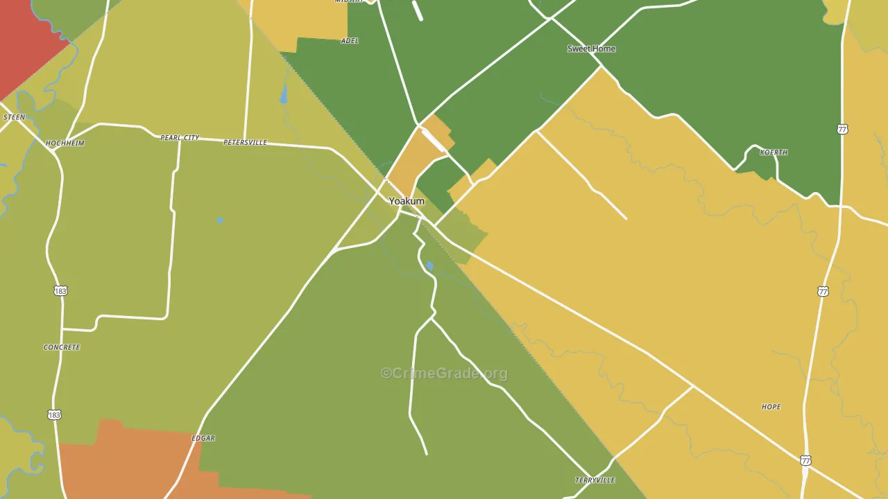 77995, TX Map of Theft Rates
