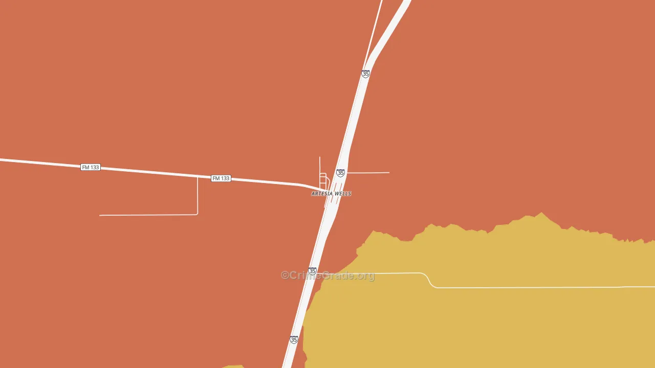 78001, TX Map of Theft Rates