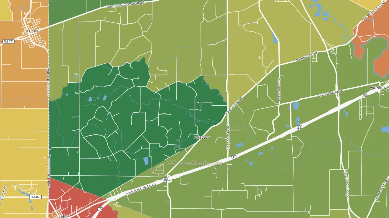78002, TX Map of Theft Rates