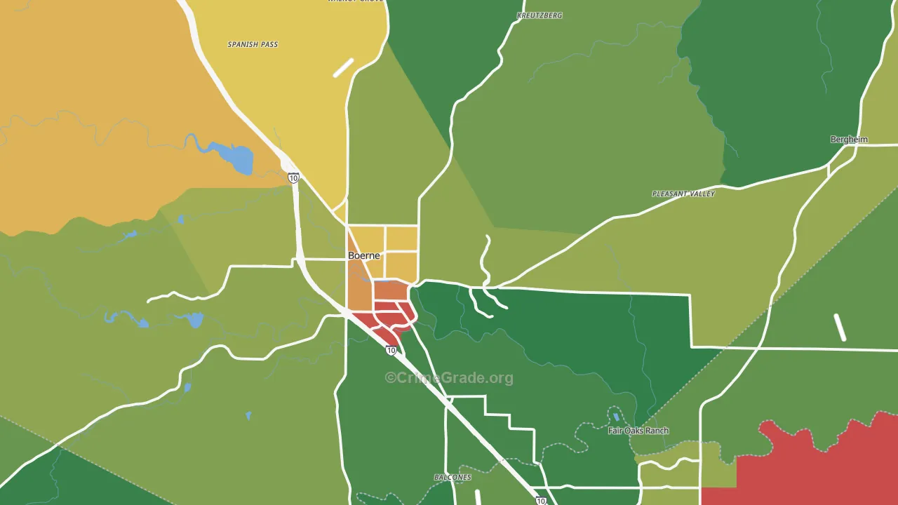 78006, TX Map of Theft Rates