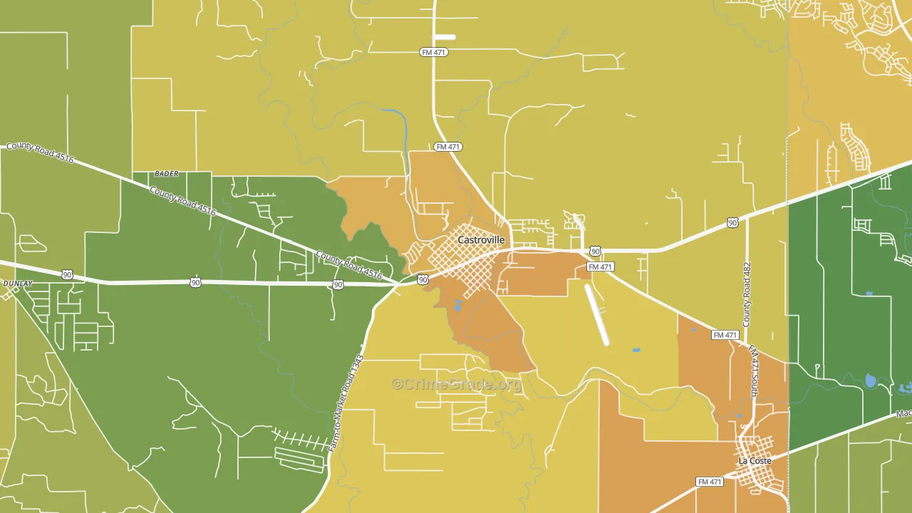 78009, TX Map of Theft Rates