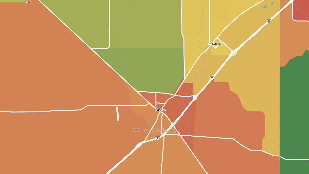 78016, TX Map of Theft Rates