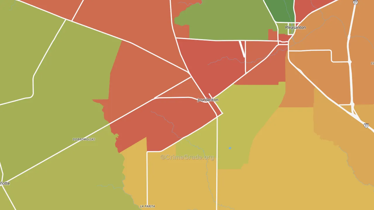 78026, TX Map of Theft Rates