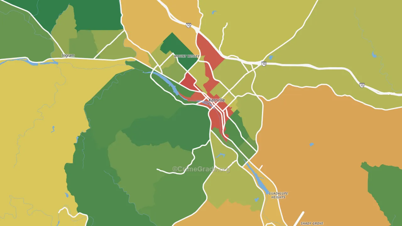 78028, TX Map of Theft Rates