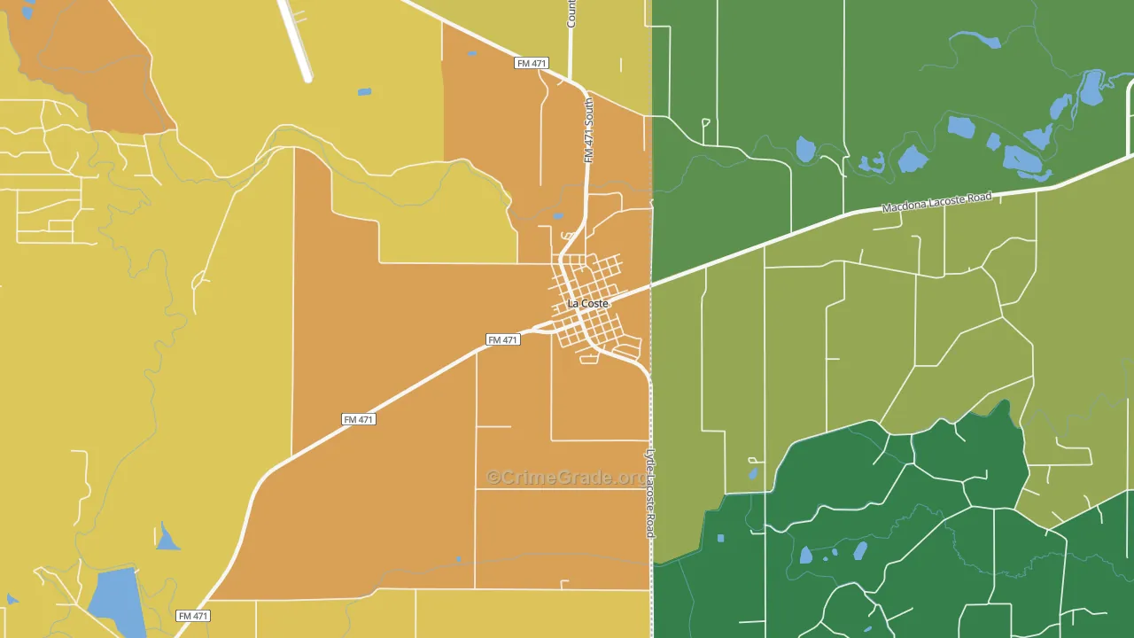 78039, TX Map of Theft Rates