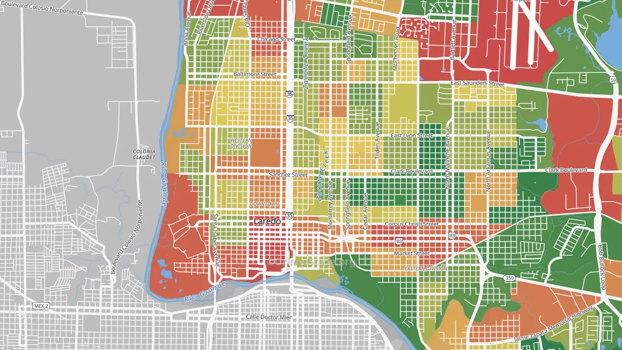 78040, TX Map of Theft Rates