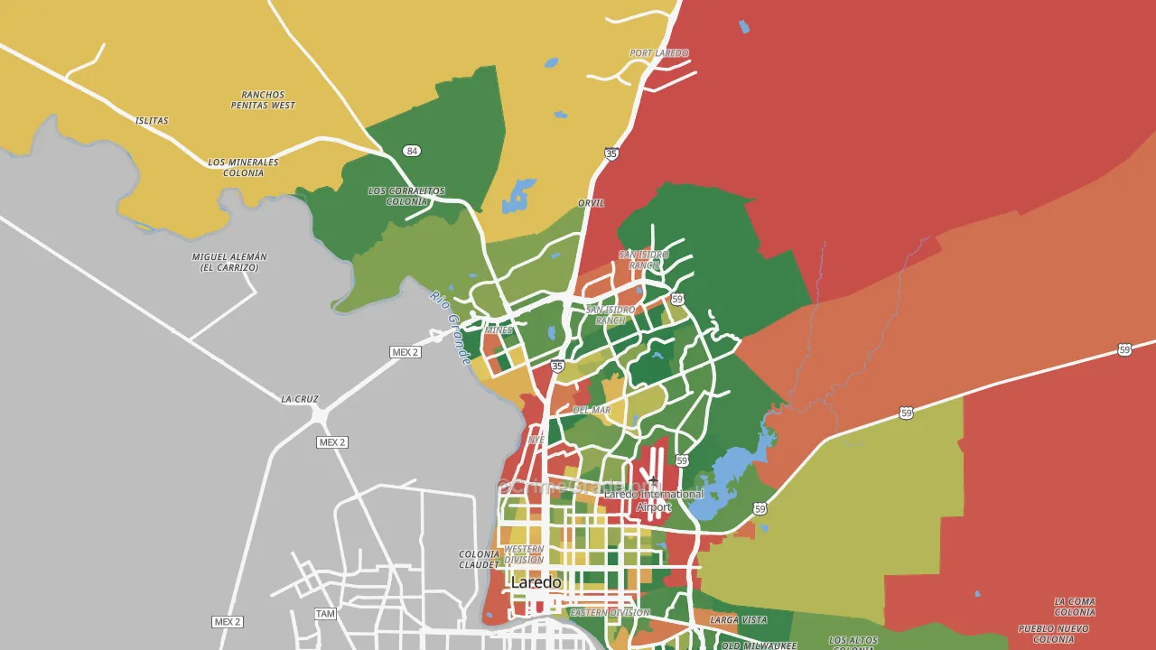 78045, TX Map of Theft Rates