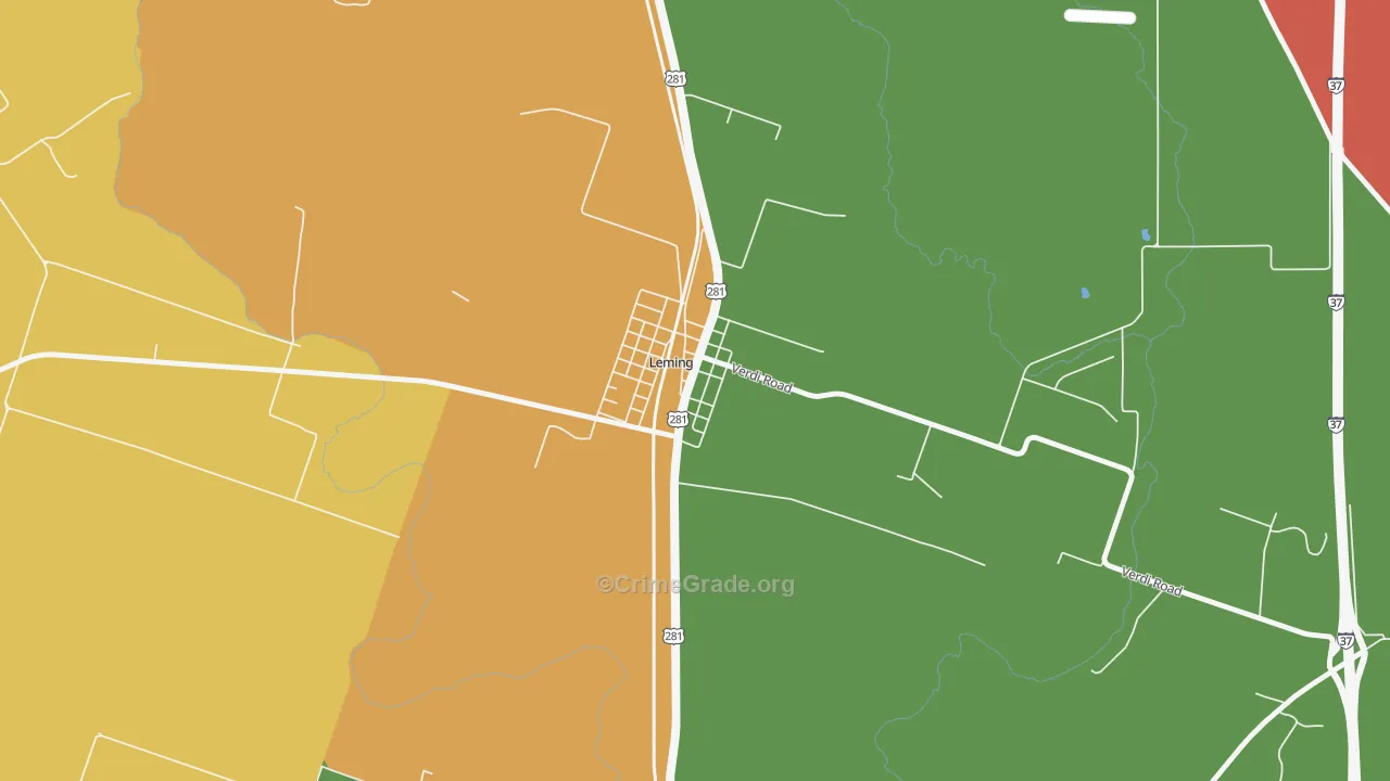 78050, TX Map of Theft Rates