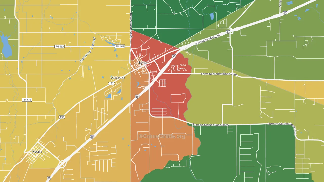 78052, TX Map of Theft Rates