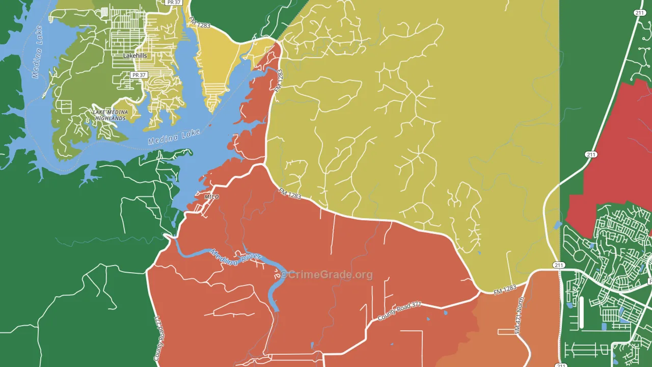 78056, TX Map of Theft Rates