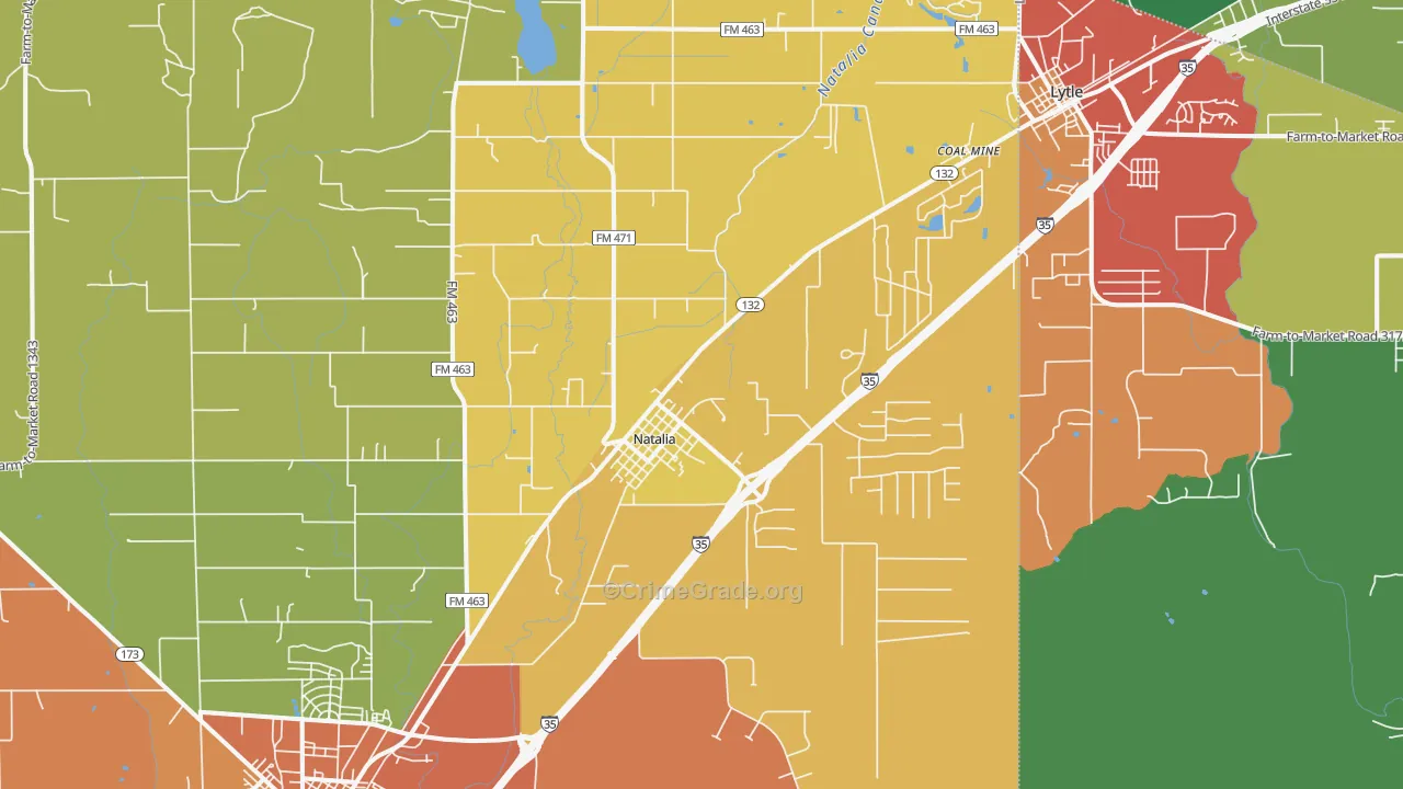 78059, TX Map of Theft Rates