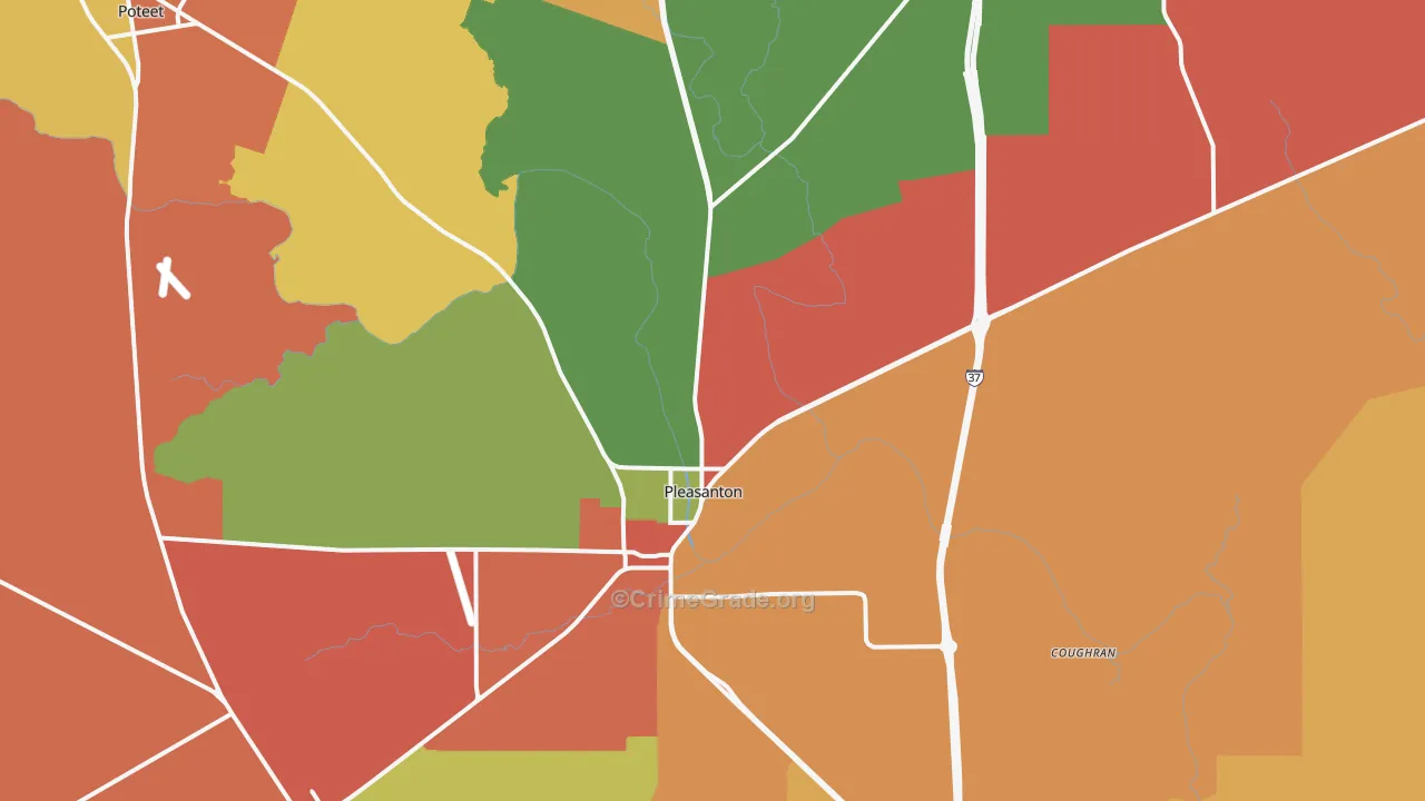 78064, TX Map of Theft Rates