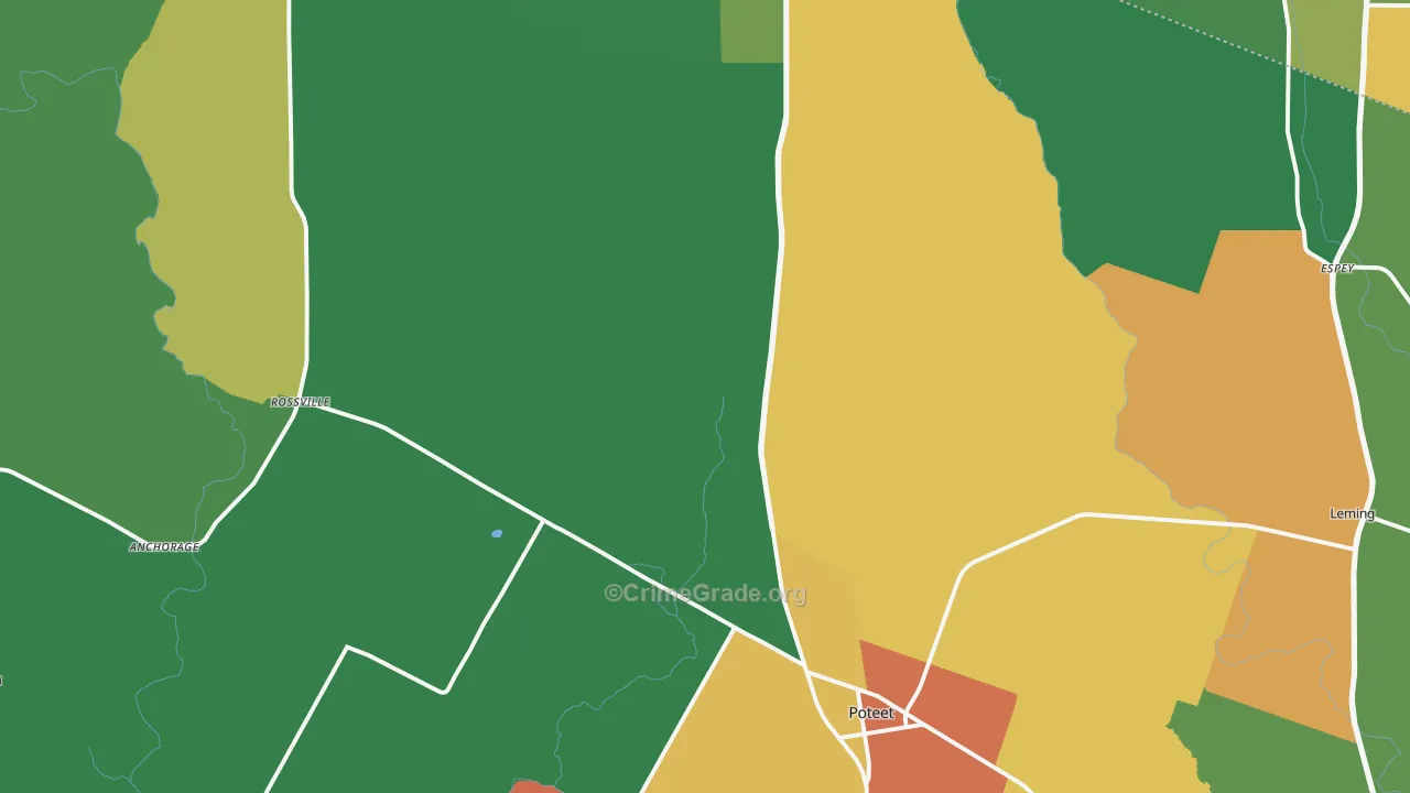 78065, TX Map of Theft Rates