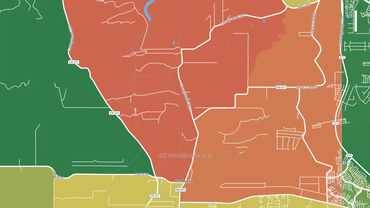 78066, TX Map of Theft Rates