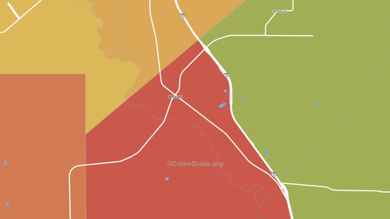 78075, TX Map of Theft Rates