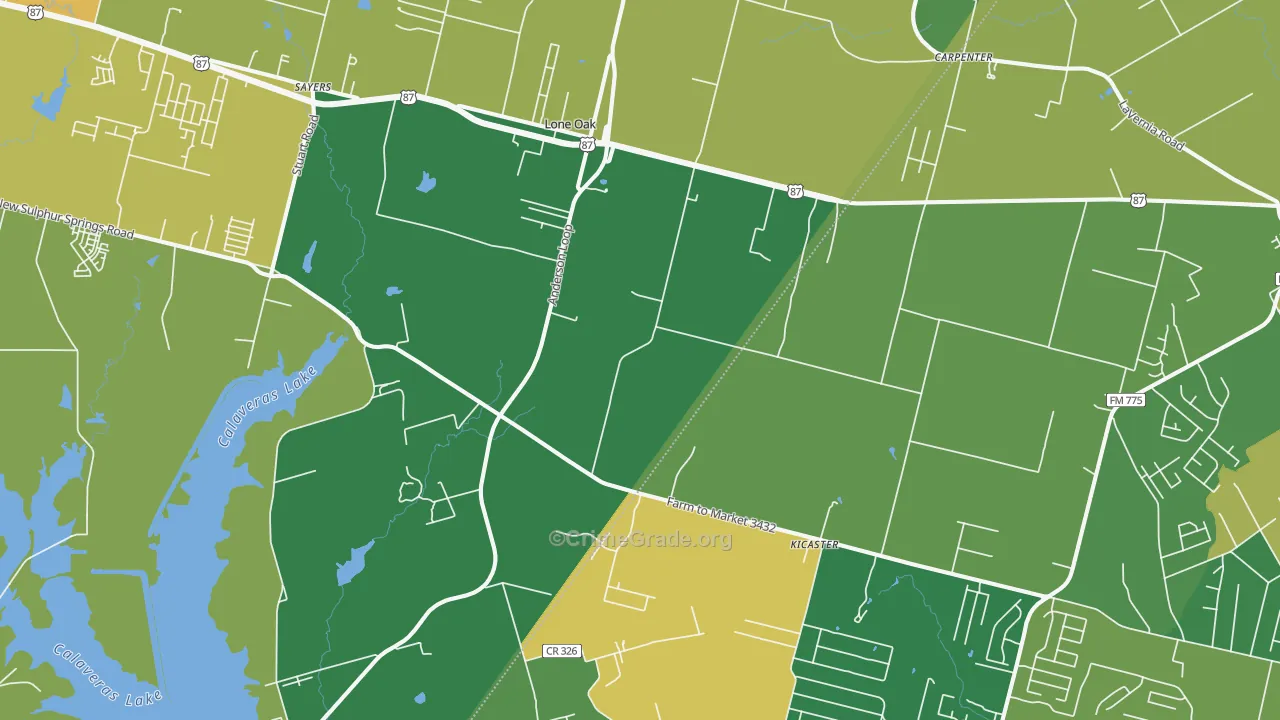 78101, TX Map of Theft Rates