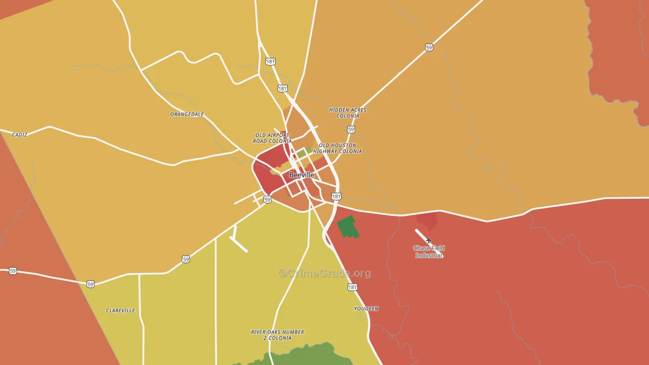 78102, TX Map of Theft Rates