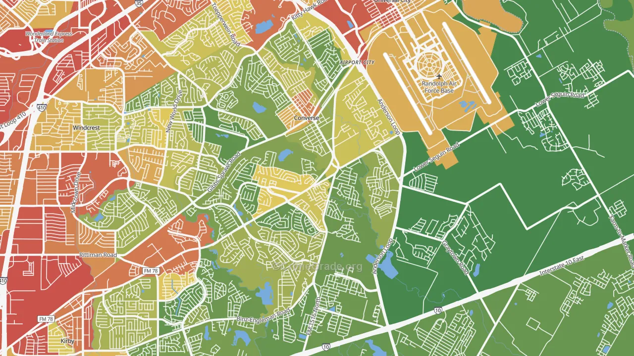 78109, TX Map of Theft Rates