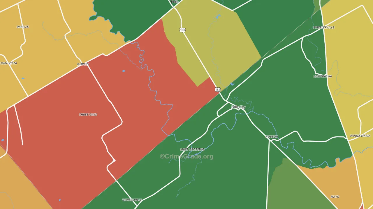 78113, TX Map of Theft Rates