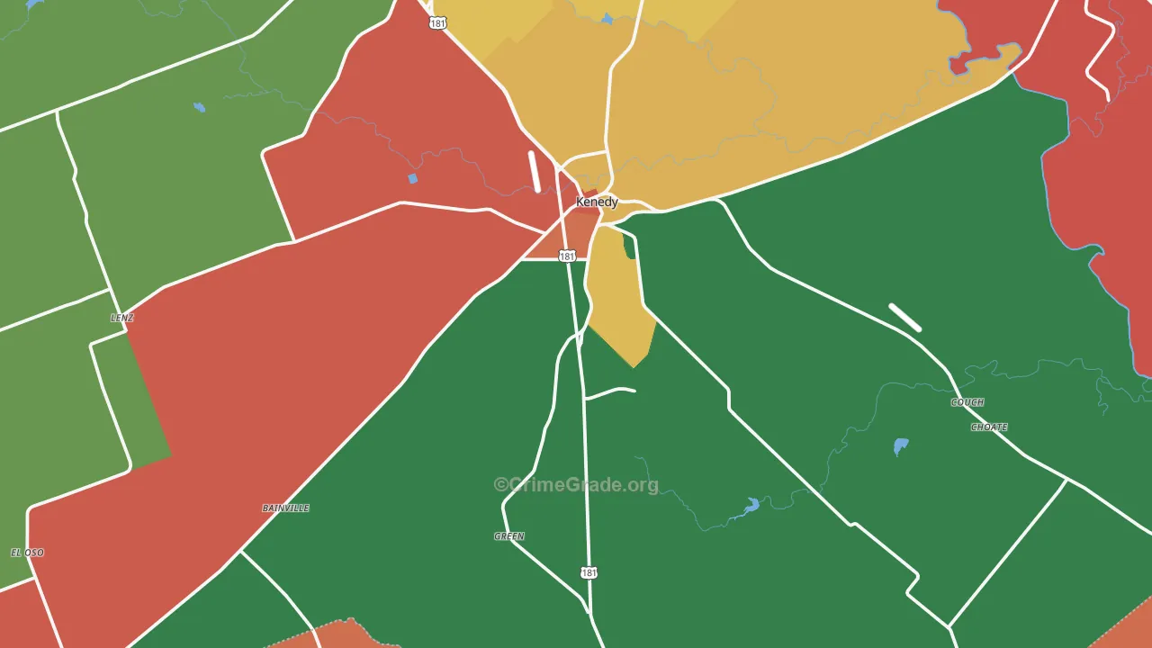 78119, TX Map of Theft Rates