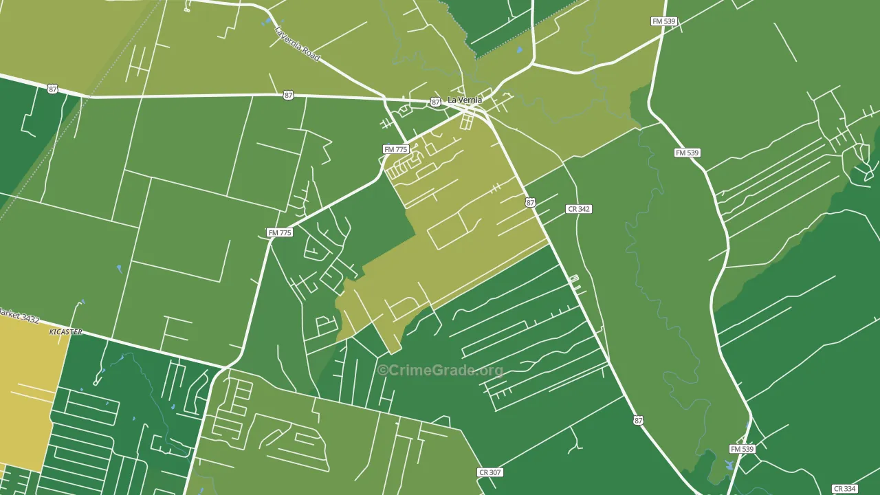 78121, TX Map of Theft Rates