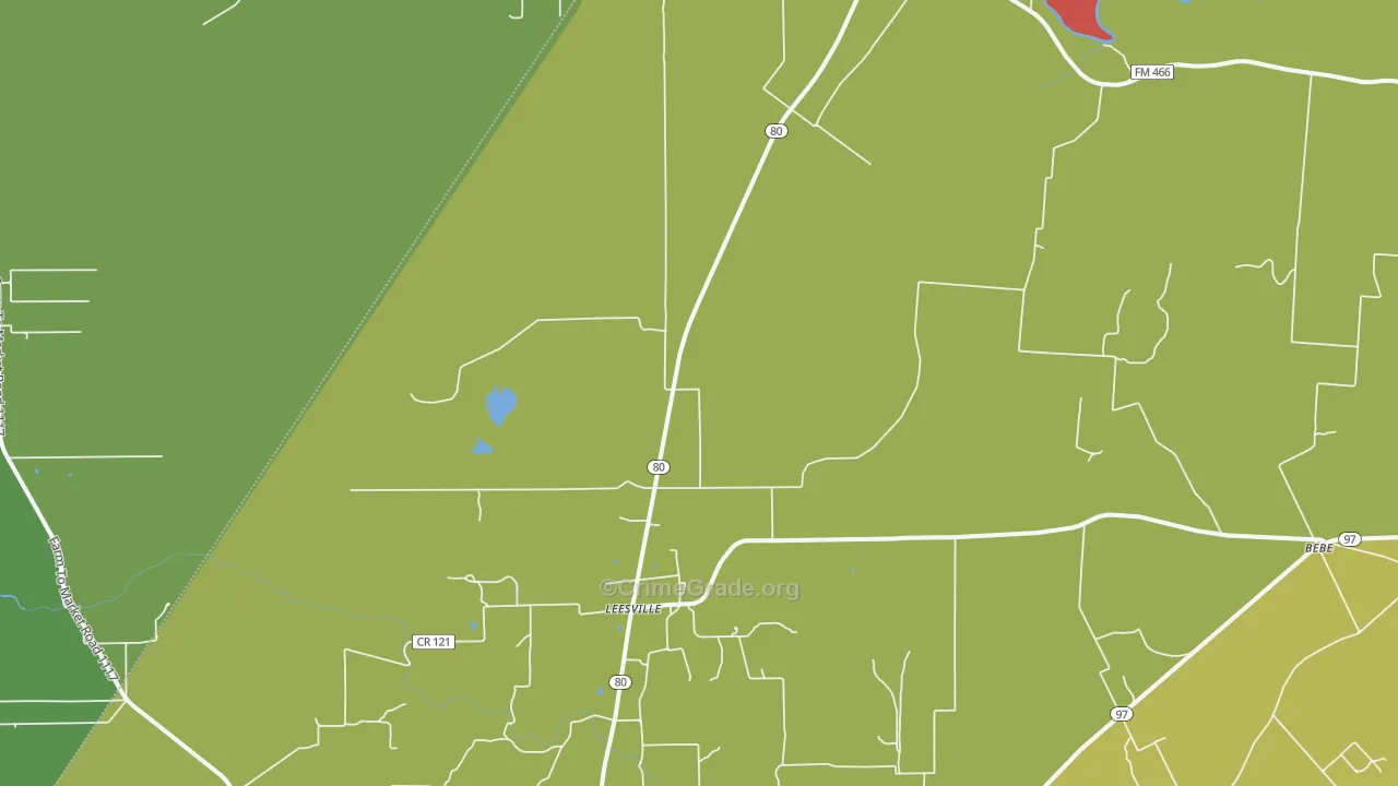 78122, TX Map of Theft Rates
