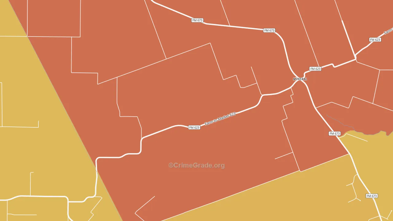 78125, TX Map of Theft Rates