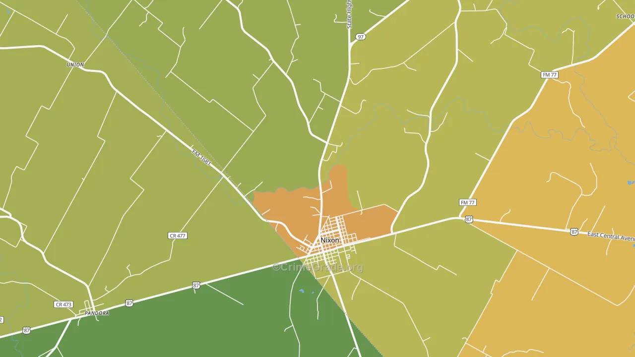 78140, TX Map of Theft Rates