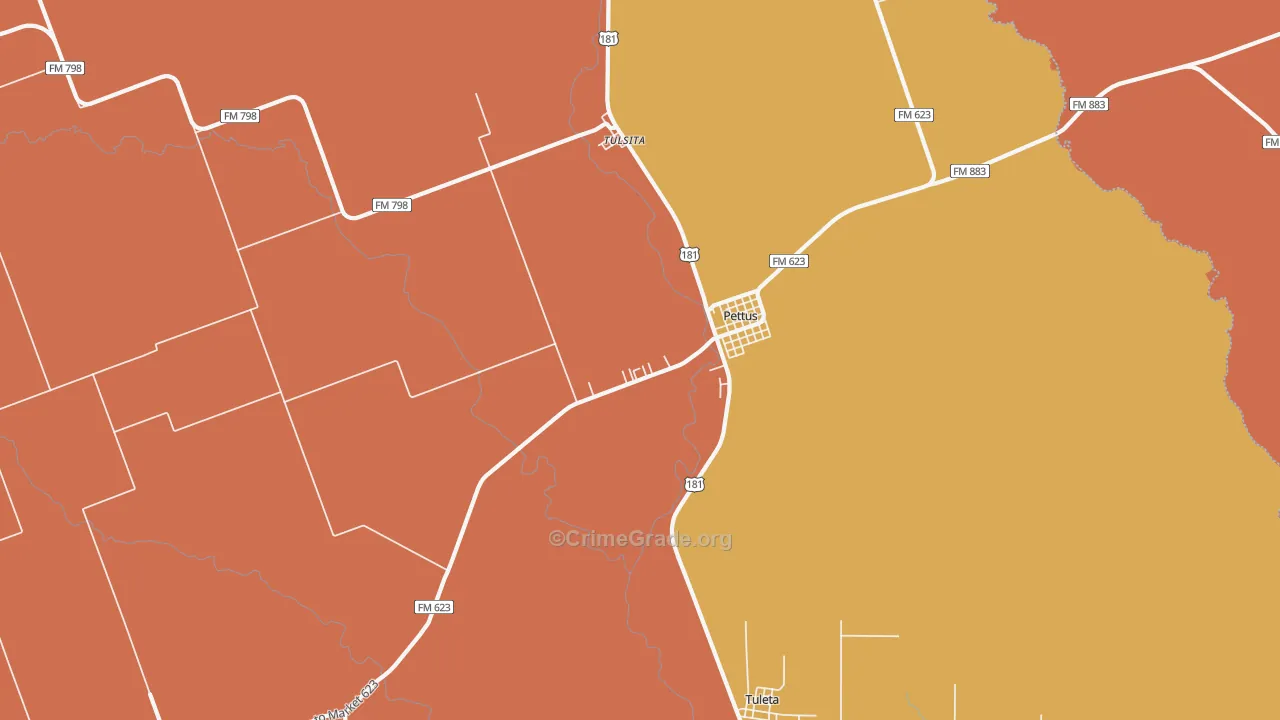 78146, TX Map of Theft Rates