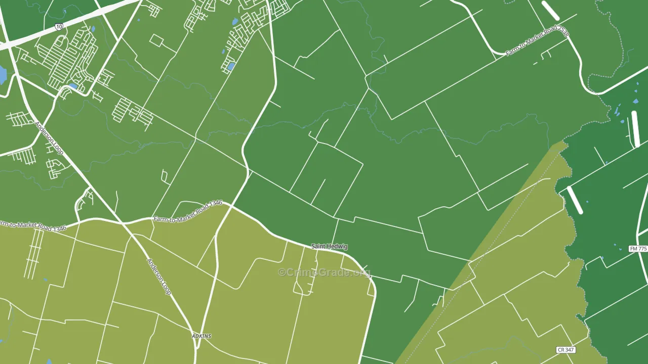 78152, TX Map of Theft Rates