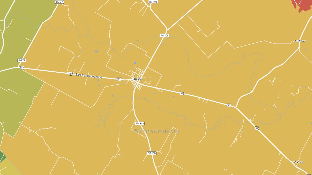 78159, TX Map of Theft Rates