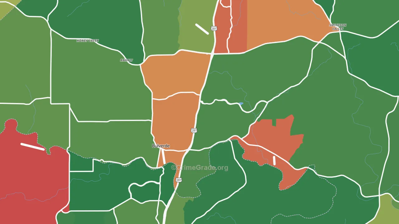 78163, TX Map of Theft Rates