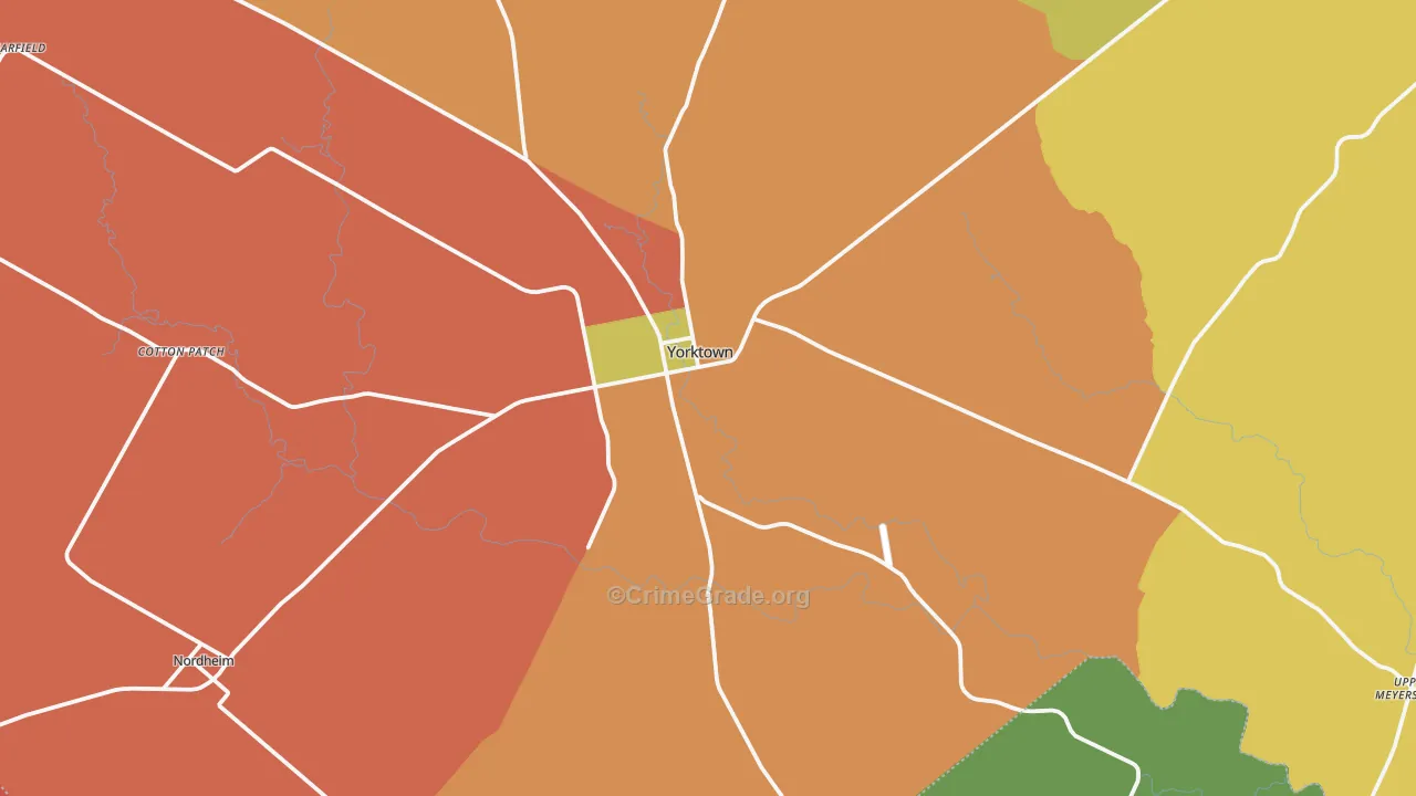 78164, TX Map of Theft Rates