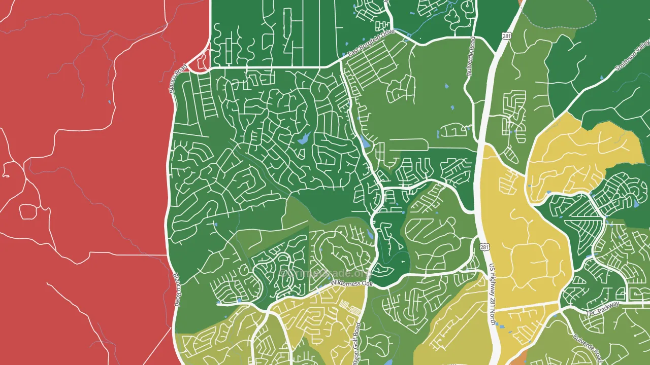78260, TX Map of Theft Rates