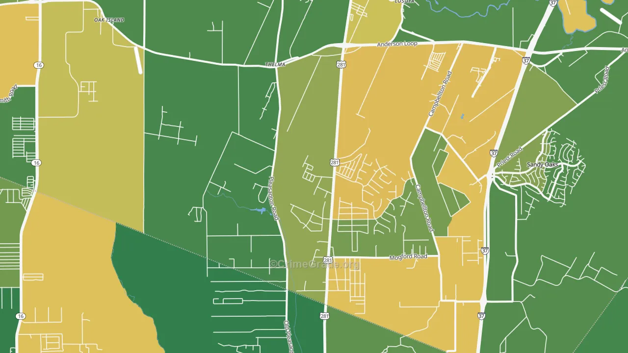 78264, TX Map of Theft Rates