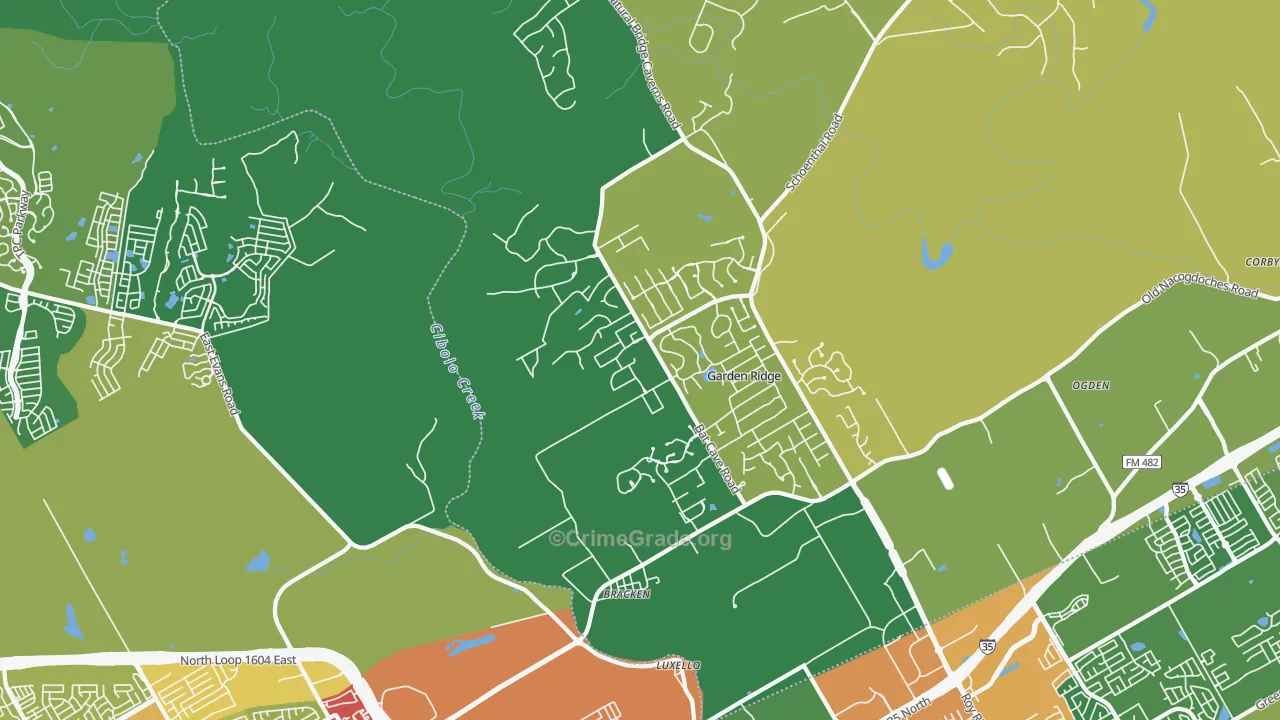 78266, TX Map of Theft Rates
