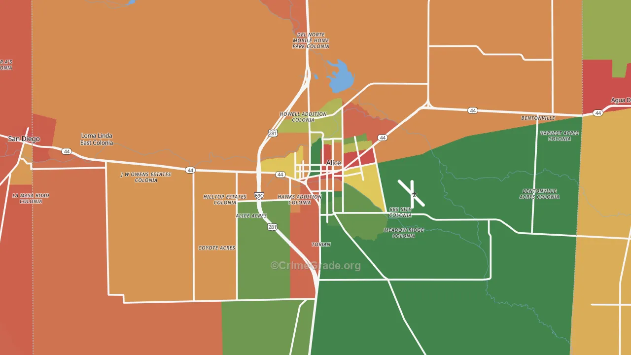 78332, TX Map of Theft Rates