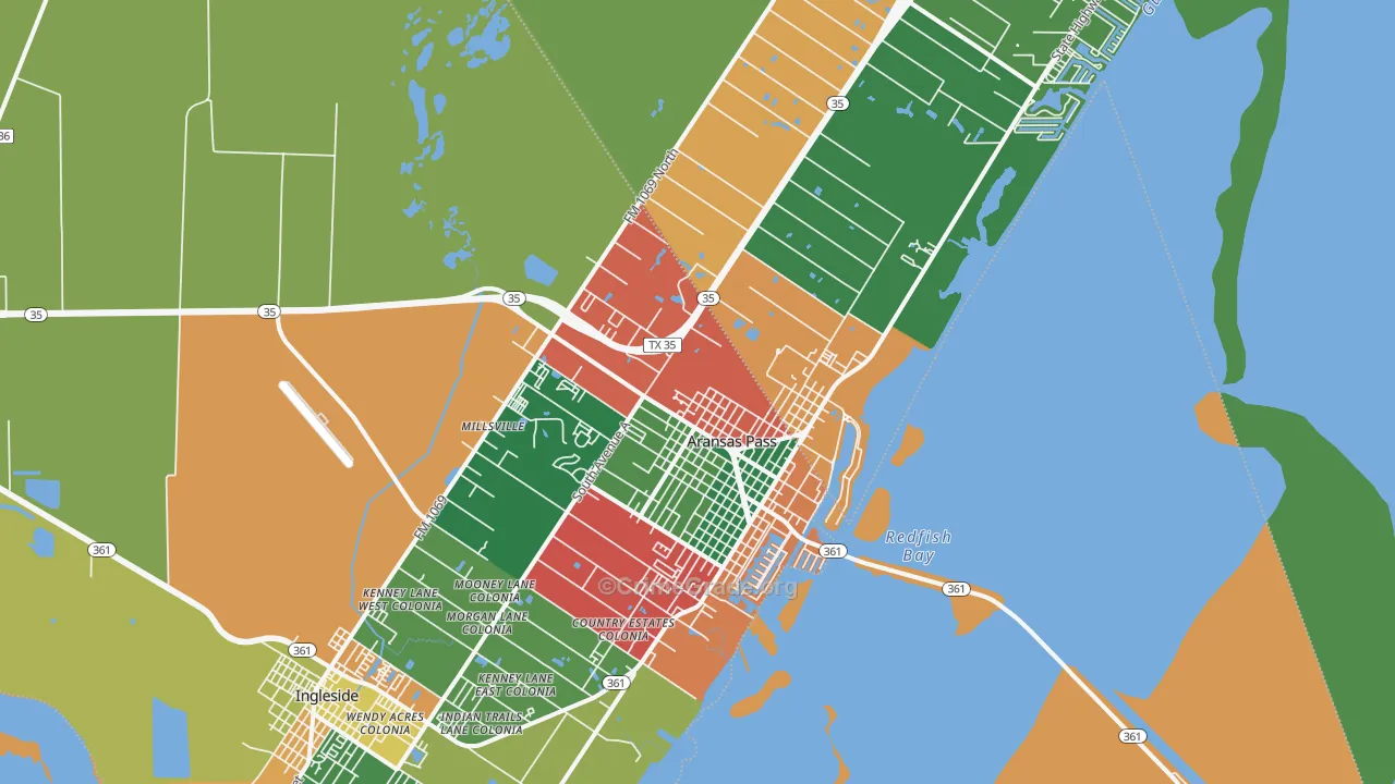 78336, TX Map of Theft Rates