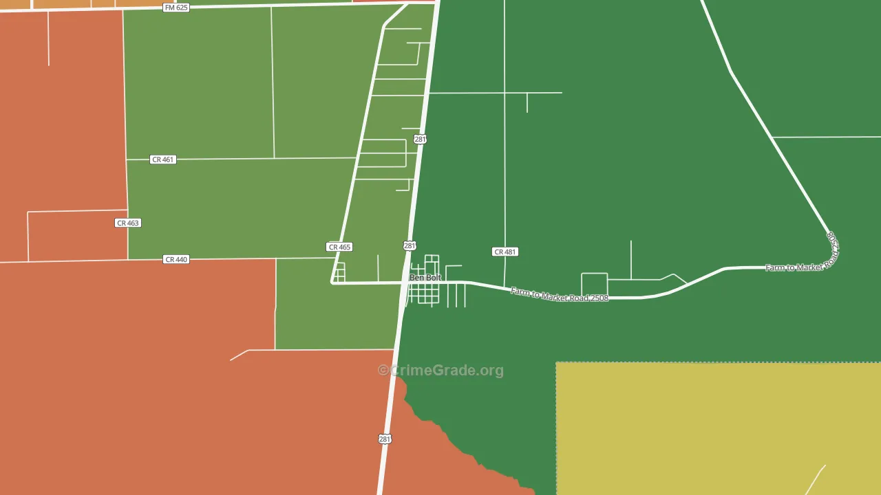 78342, TX Map of Theft Rates