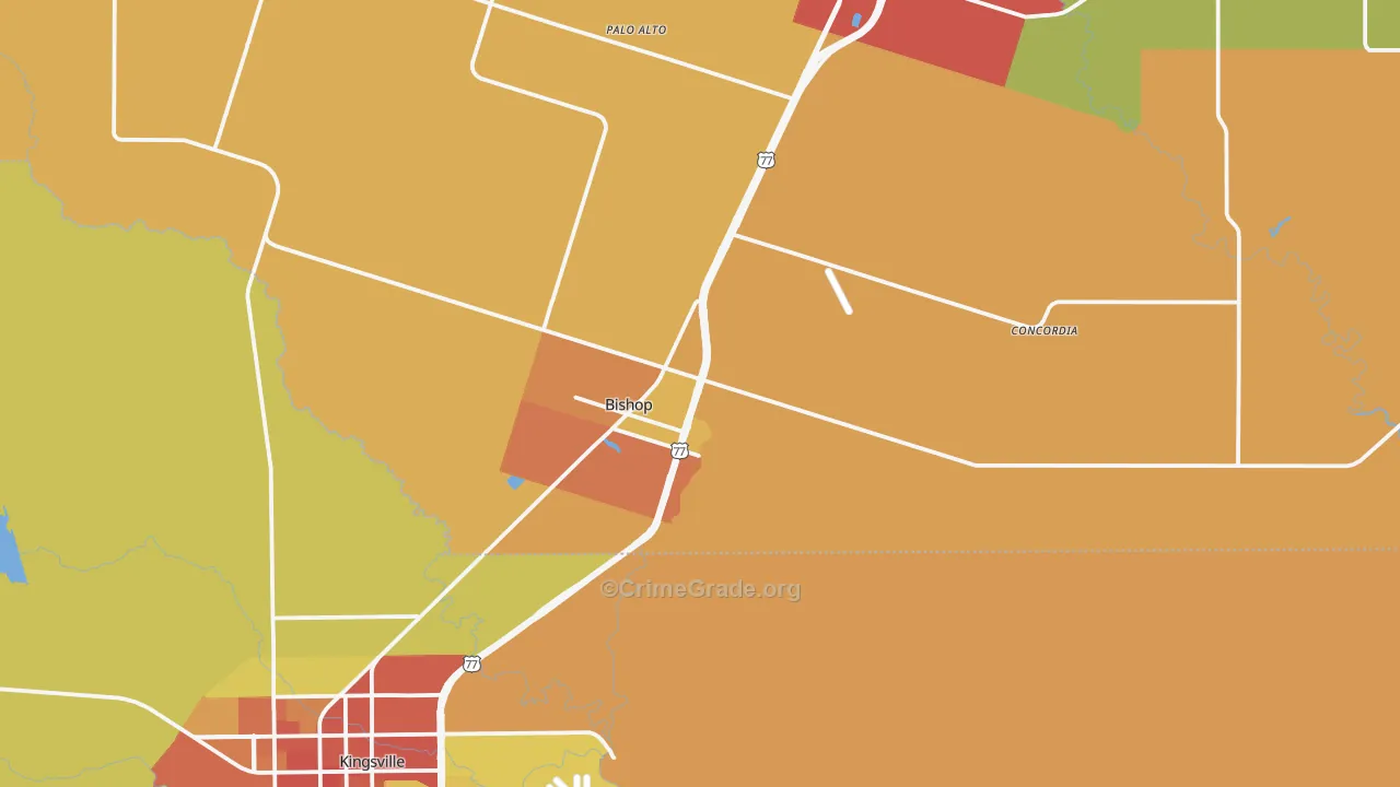78343, TX Map of Theft Rates