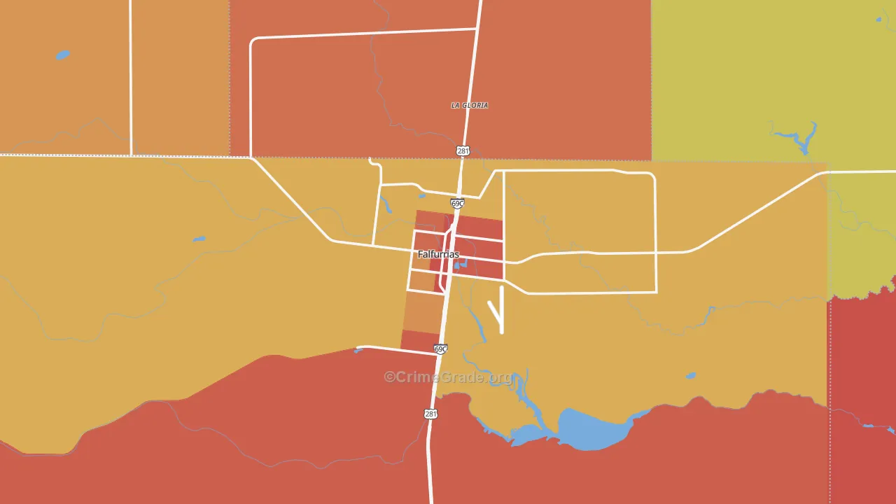 78355, TX Map of Theft Rates