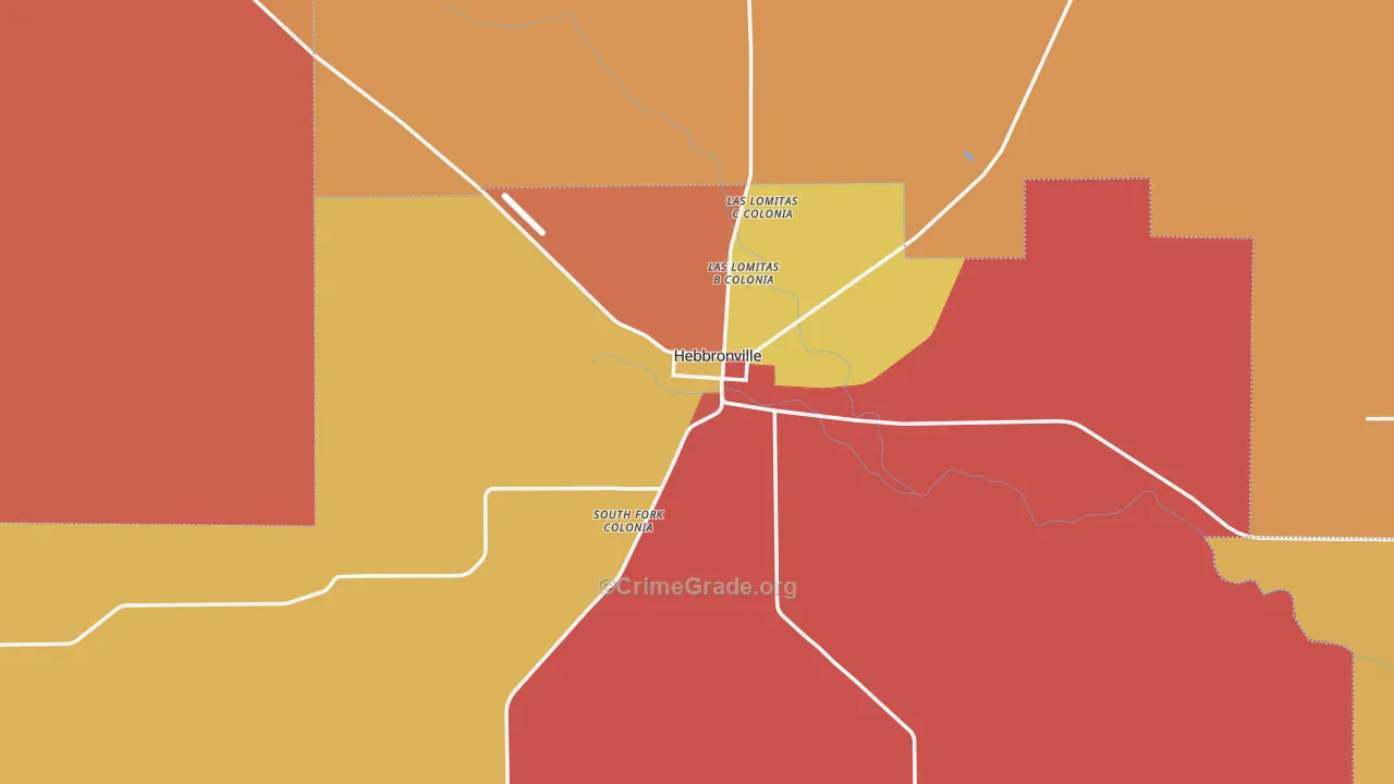 78361, TX Map of Theft Rates