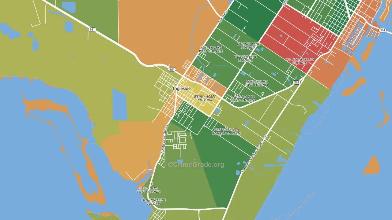 78362, TX Map of Theft Rates