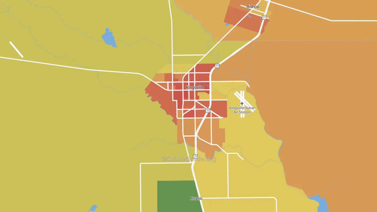 78363, TX Map of Theft Rates