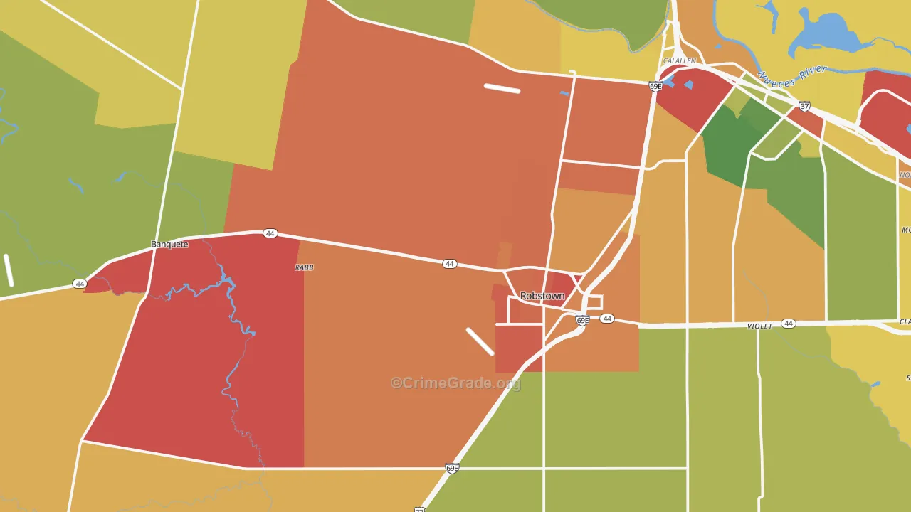 78380, TX Map of Theft Rates