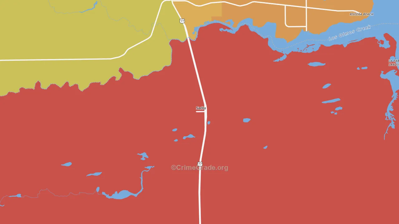 78385, TX Map of Theft Rates