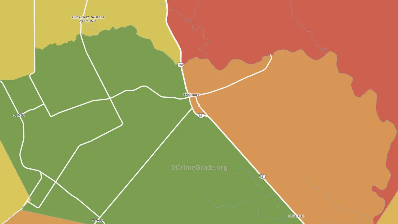 78389, TX Map of Theft Rates