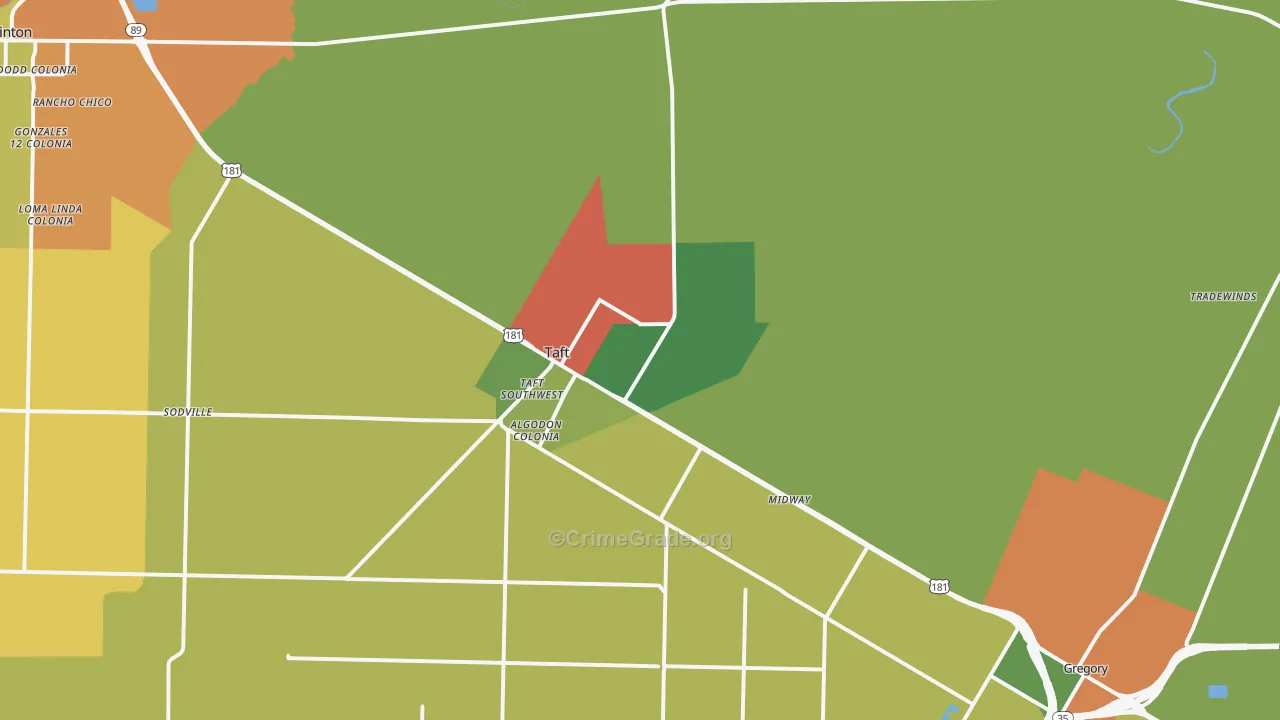 78390, TX Map of Theft Rates